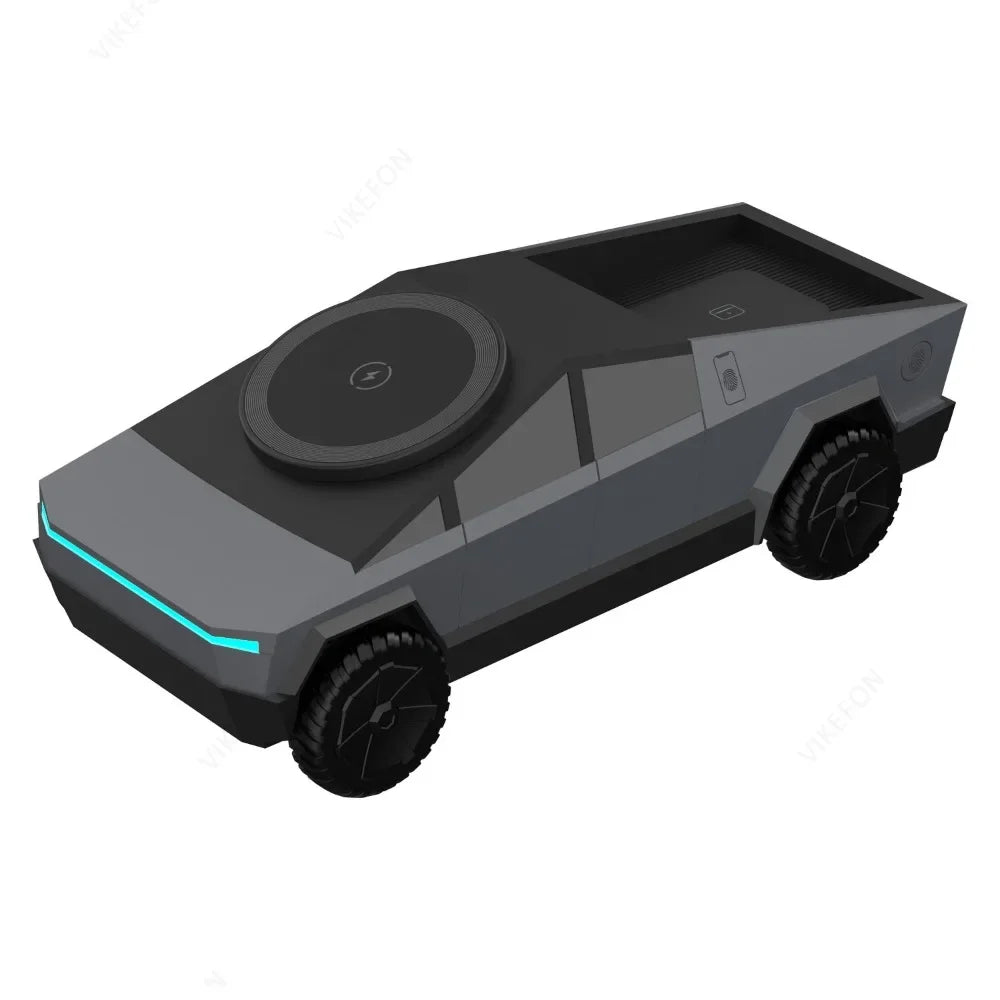 Magnetic 3 In 1 Wireless Charger Car Phone Stand For Magsafe iPhone 16 15 14 Apple Watch 10~2 SE AirPods Pro Smartwatch Charging