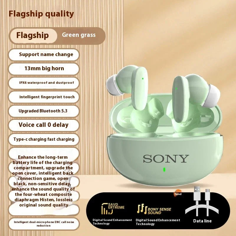 Original Sony S90 Earphone TWS Bluetooth Headset HiFi Wireless Headphone Mic Noise Reduction Earbuds Waterproof Game Motion