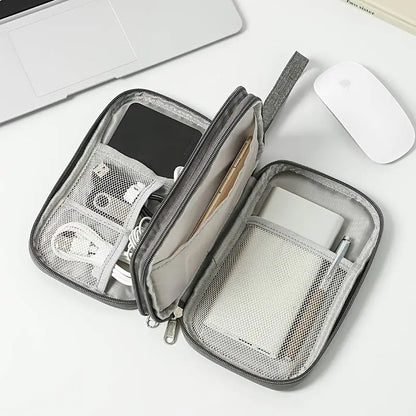 Portable Travel Data Cable Storage Bag for Electronics
