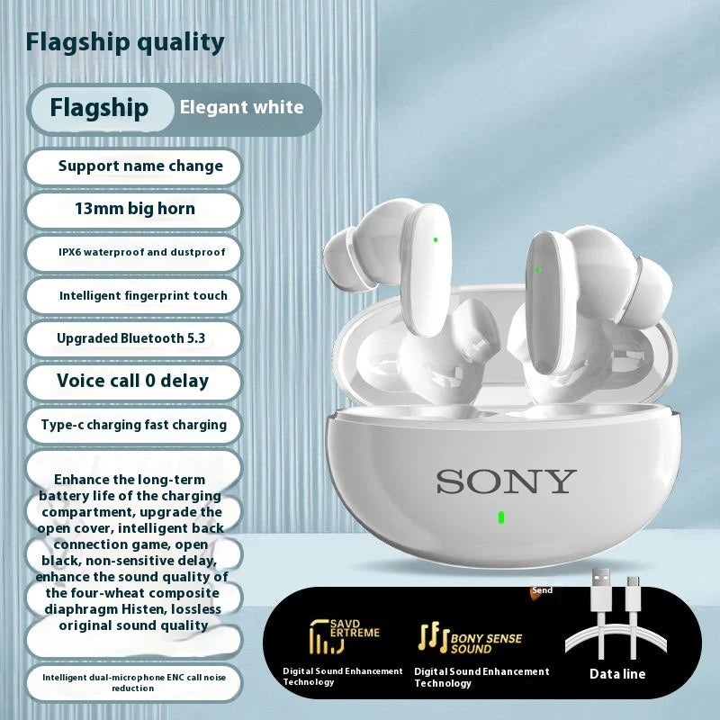 Original Sony S90 Earphone TWS Bluetooth Headset HiFi Wireless Headphone Mic Noise Reduction Earbuds Waterproof Game Motion