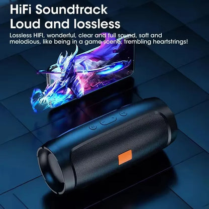 Portable Subwoofer Bluetooth Speakers Outdoor Stereo Surround Waterproof Loudspeaker Wireless Sound Box Support FM Radio TF Card