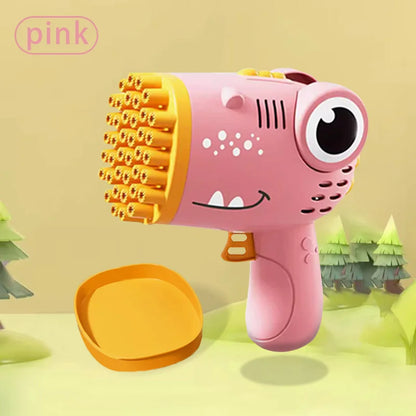 40 Hole Dinosaur Bubble Handheld Bubble Machine, Electric Bubble Gun, Outdoor Wedding Party Toy