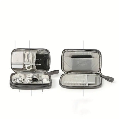 Portable Travel Data Cable Storage Bag for Electronics