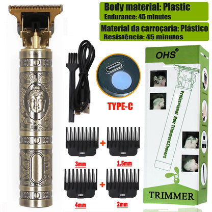 Vintage T9 Hair Clipper Beard Shaving Body Hair Trimmer Clippers Electric Men Haircut Machine 0mm Barber Shaver
