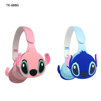 Disney Stitch Couple Headphone for Boys Girls Anime Cartoon Cute Wireless Bluetooth Headset Men Women Fashion Earphone Gifts