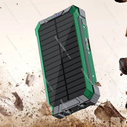 Wireless Charger Solar Portable Power Source 20000mah Mobile Phone Outdoor with Line Power Bank Logo