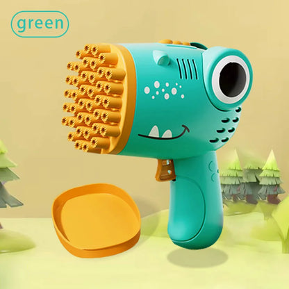 40 Hole Dinosaur Bubble Handheld Bubble Machine, Electric Bubble Gun, Outdoor Wedding Party Toy