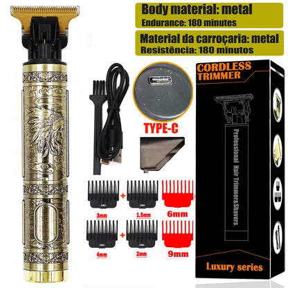 Vintage T9 Hair Clipper Beard Shaving Body Hair Trimmer Clippers Electric Men Haircut Machine 0mm Barber Shaver