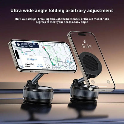 Magnatic Phone Stand Foldable Smartphone Holder Universal Car Wireless Charger Stand Adjustable Magnatic Adsorption Phone Holder