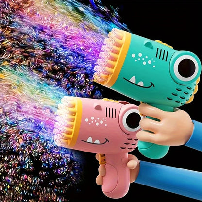 40 Hole Dinosaur Bubble Handheld Bubble Machine, Electric Bubble Gun, Outdoor Wedding Party Toy