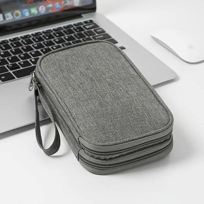 Portable Travel Data Cable Storage Bag for Electronics